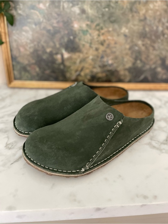 Birkenstock Shoes - Birkenstock Zermatt Premium Lutry Mules Size 10 (41) Green Suede Clog